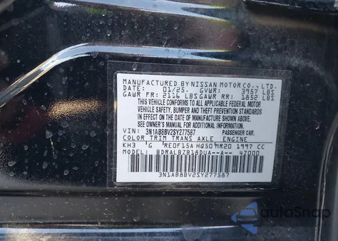 2025 Nissan Sentra S from USA, damaged, VIN 3N1AB8BV2SY277587